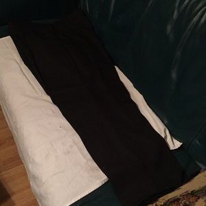 Black pleated dress slacks